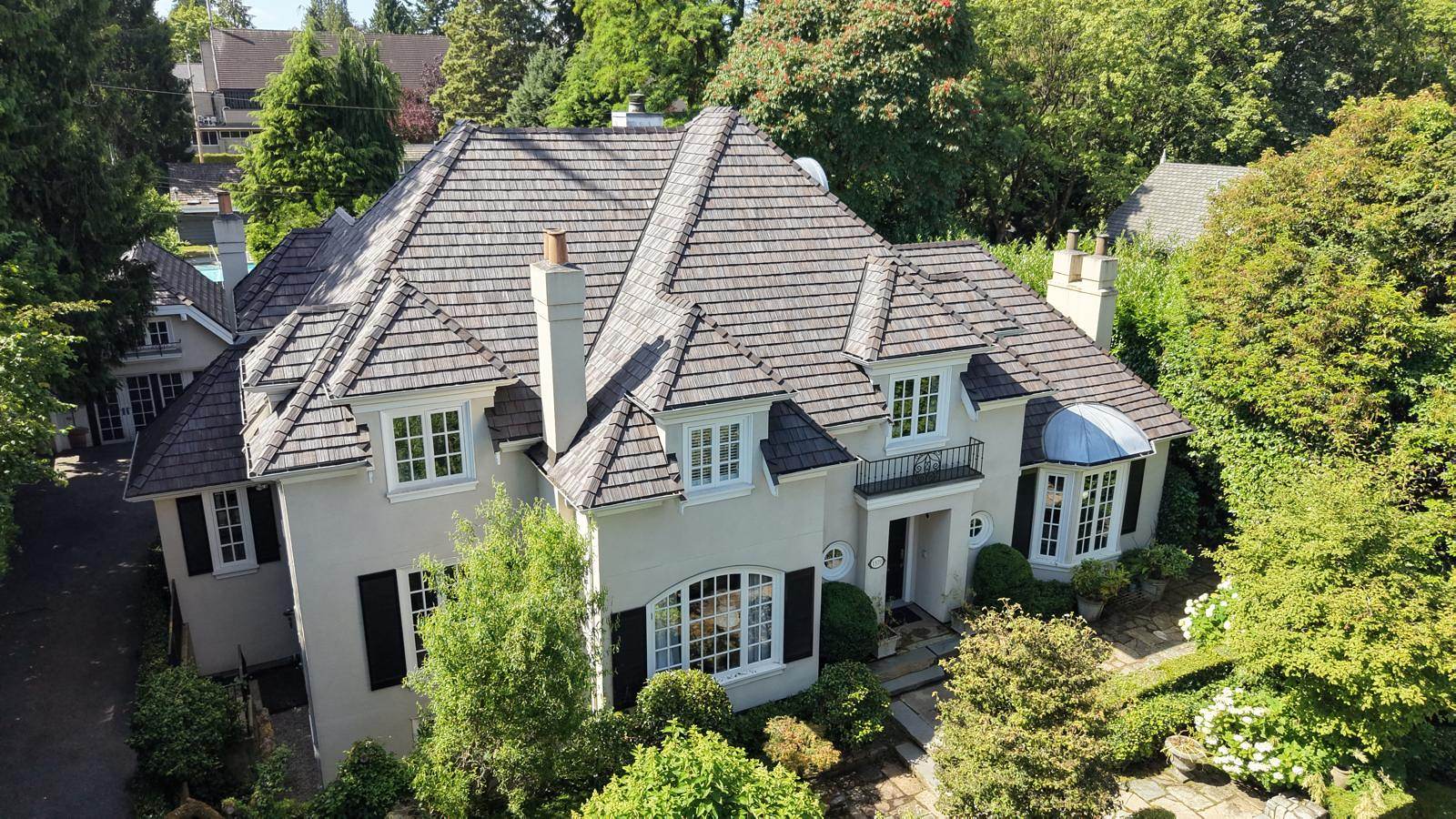A Vancouver west-side home finished in Brava composite shake, seen from the front